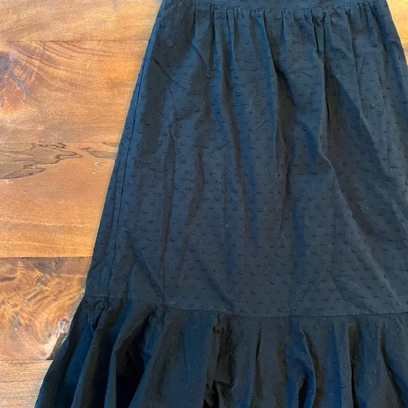 J Crew  Women’s Black Flounce Hem Ruffle With Straps Dress Size 2 - Picture 3 of 9